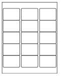 8-1/2 x 11" White Laser Label, 15 Labels per Sheet Measuring 2.5625" x 1.8125". SKU: 625W