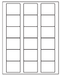 8-1/2 x 11" White Laser Label, 18 Labels per Sheet Measuring 2.125" x 1.75". SKU: 36W