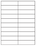 8-1/2 x 11" White Laser Label, 20 Labels per Sheet Measuring 4.25" x 1.1". SKU: 871W
