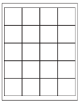 8-1/2 x 11" White Laser Label, 20 Labels per Sheet Measuring 2" x 2". SKU: 695W