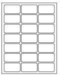 8-1/2 x 11" White Laser Label, 21 Labels per Sheet Measuring 2.512" x 1.378". SKU: 853W