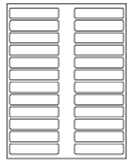 8-1/2 x 11" White Laser Label, 24 Labels per Sheet Measuring 3.5" x 0.75". SKU: 220W