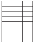 8-1/2 x 11" White Laser Label, 24 Labels per Sheet Measuring 2.83" x 1.375". SKU: 839W