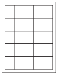 8-1/2 x 11" White Laser Label, 25 Labels per Sheet Measuring 1.5" x 2". SKU: 610W