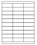 8-1/2 x 11" White Laser Label, 30 Labels per Sheet Measuring 2.83" x 1". SKU: 84W