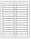 8-1/2 x 11" White Laser Label, 30 Labels per Sheet Measuring 3.4375" x 0.667". SKU: 125W