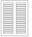 8-1/2 x 11" White Laser Label, 30 Labels per Sheet Measuring 3" x 0.5". SKU: 605W