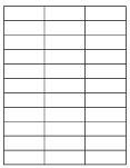 8-1/2 x 11" White Laser Label, 30 Labels per Sheet Measuring 2.83" x 1". SKU: B130W