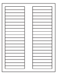 8-1/2 x 11" White Laser Label, 40 Labels per Sheet Measuring 3.125" x 0.5". SKU: 832W