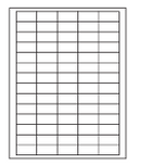 8-1/2 x 11" White Laser Label, 70 Labels per Sheet Measuring 1.5" x 0.75". SKU: 189W