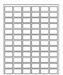 8-1/2 x 11" White Laser Label, 72 Labels per Sheet Measuring 1.25" x 0.75". SKU: 869W