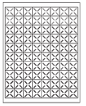 8-1/2 x 11" White Laser Label, 80 Labels per Sheet Measuring 1" x 1". SKU: 187W