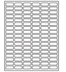 8-1/2 x 11" White Laser Label, 102 Labels per Sheet Measuring 1.25" x 0.5". SKU: 829W