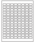 8-1/2 x 11" White Laser Label, 112 Labels per Sheet Measuring 0.875" x 0.5". SKU: 866W