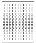 8-1/2 x 11" White Laser Label, 120 Labels per Sheet Measuring 0.42" x 0.58". SKU: 675W