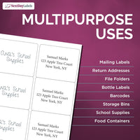8-1/2 x 11" White Laser Label, 6 Labels per Sheet Measuring 4" x 3". SKU: 210W